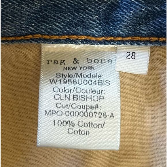 Rag & Bone Dre Low Rise Denim Shorts Bishop Women’s Sz 28 Cut-Offs Inseam 3.5” - Picture 8 of 8